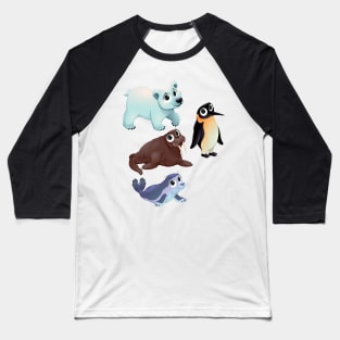 Cute Arctic Animals Baseball T-Shirt